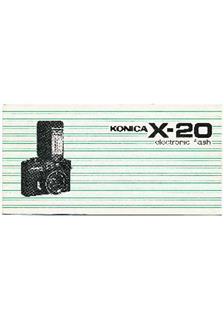 Konica X 20 manual. Camera Instructions.